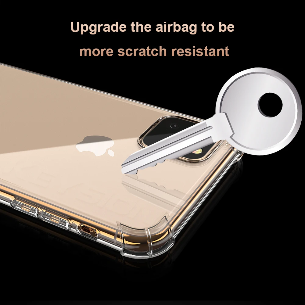Противоударный чехол KEYSION для телефона iPhone 11 Pro Max Прозрачная мягкая силиконовая