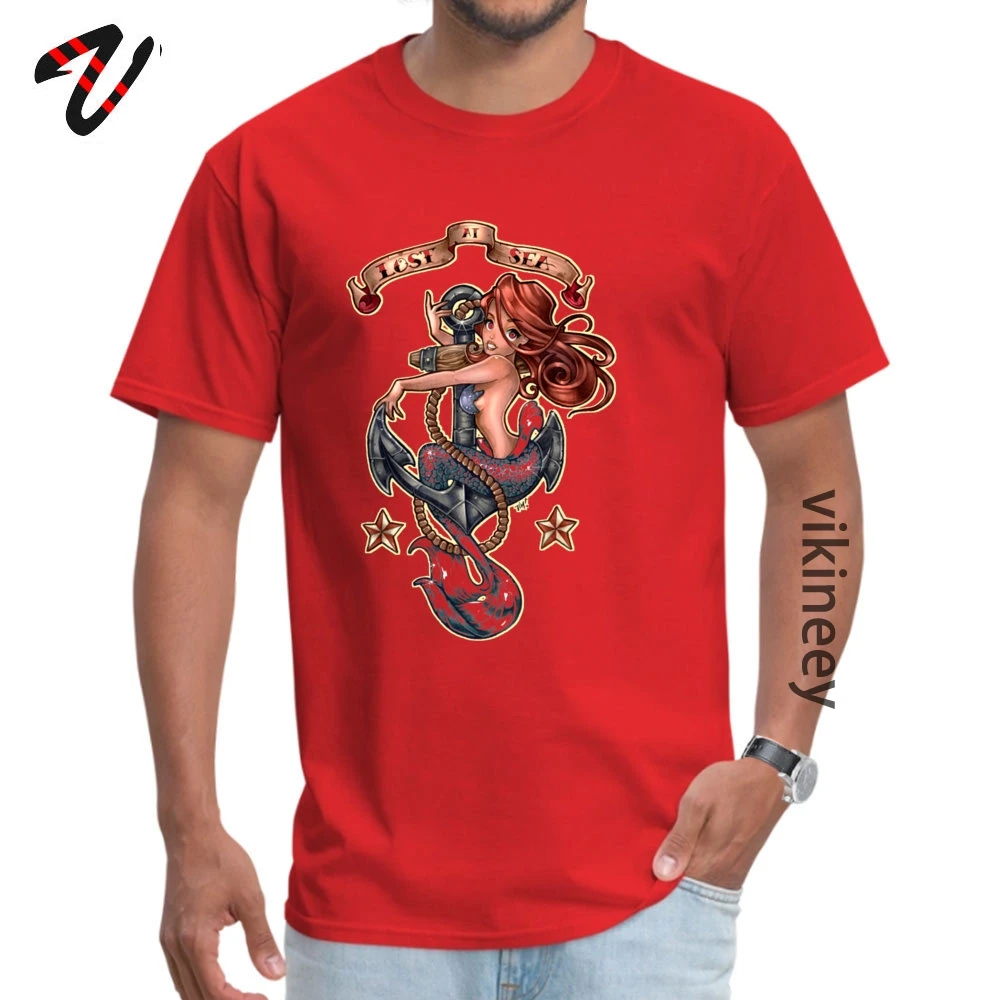 Потеряться в море новый дизайн пользовательского футболки для девочек с круглым