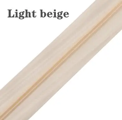 LBEIGE 5 м длинная молния нейлон 3# пододеяльник подушка одеяло невидимая молния двойная молния черный и белый - Цвет: LBEIGE