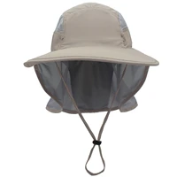 outfly bucket hats with neck guard wide brimmed sunhat for men and women in summer polyester quick drying shawl hat