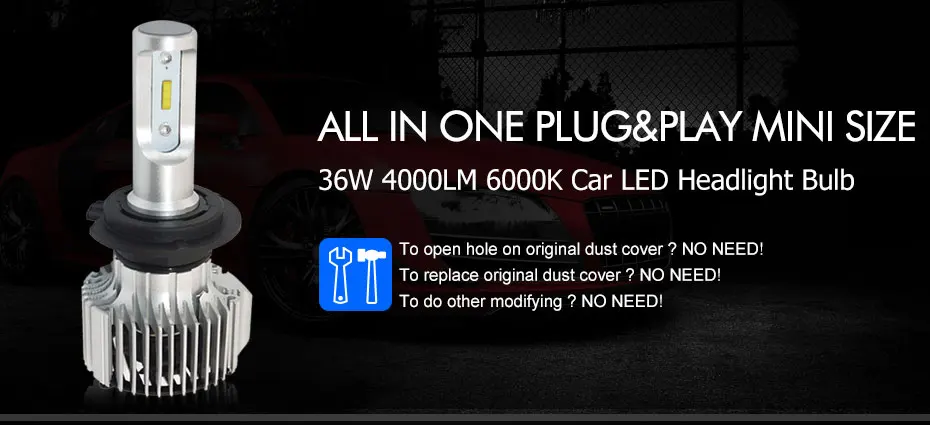 Автомобильные фары светодиодные лампы 6000K 24V 72W фары для H4 H7 H8 H9 H11 H16 H1 H3 880 881 9005 HB3 9006 HB4 D1S D2S D3S D4S D1R D2R D3R D4R лампа