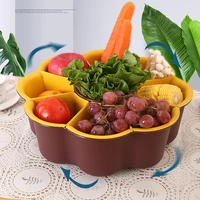 multifunctional rotating drain basket strainers plastic vegetable basket hot pot storage platter fruit plate snack tray