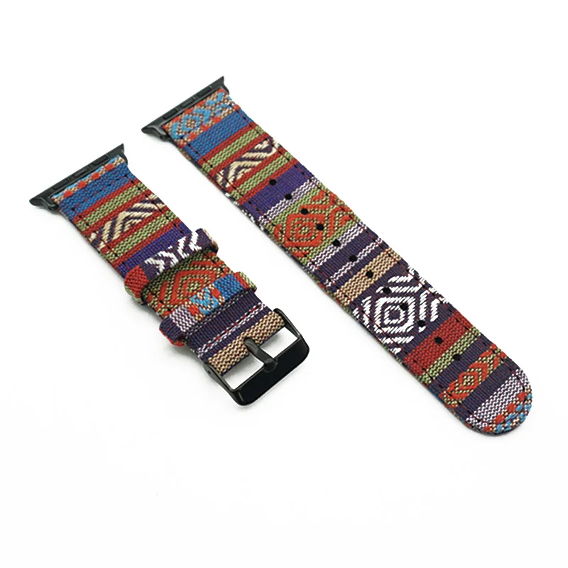 Black Buckle 10 Тканевый ремешок для Apple Watch 38 мм 40 мм iWatch 4 ремешка 42 мм 44 мм спортивный ремешок Apple Watch 5 4 3 2 аксессуары - Цвет ремешка: Black Buckle 10
