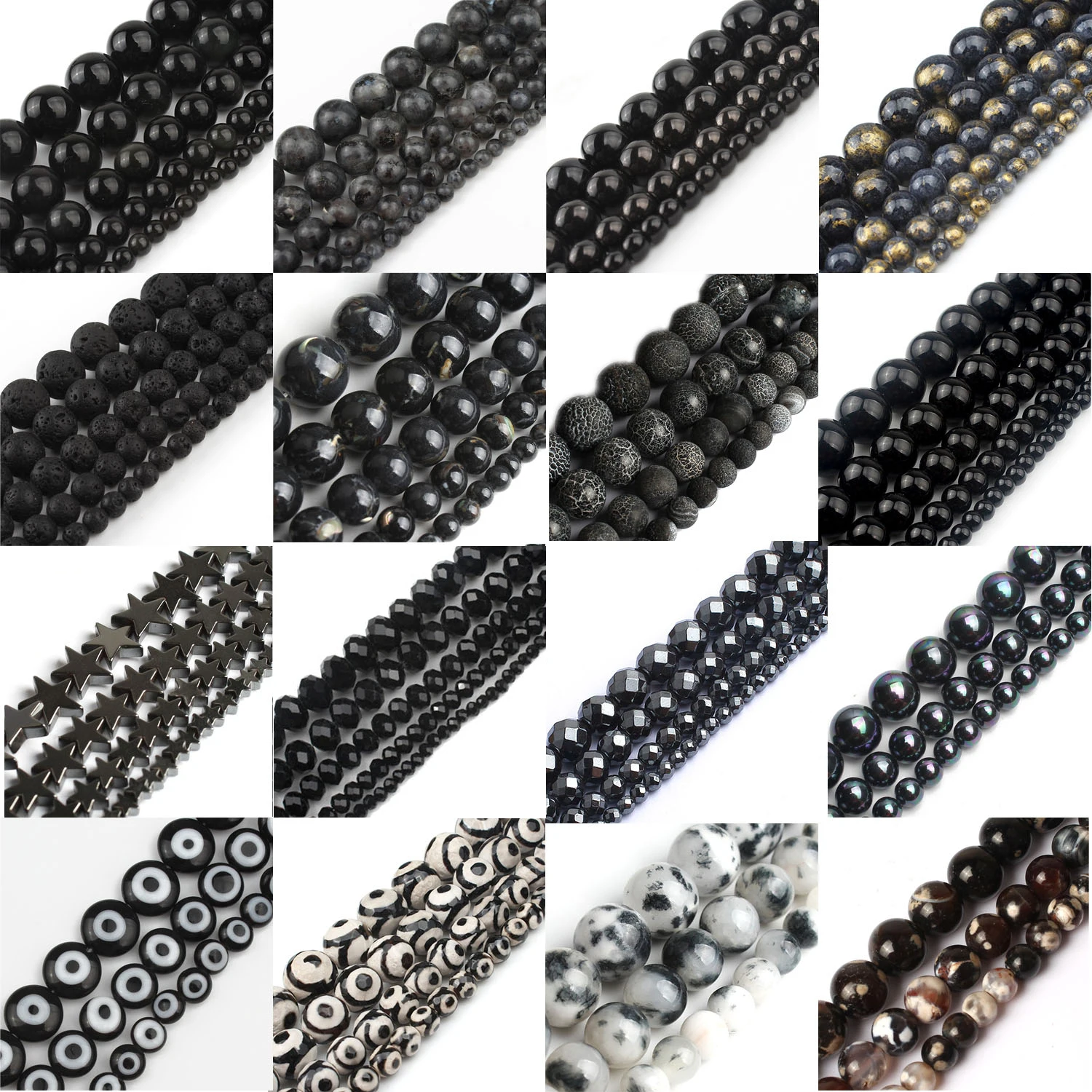 Натуральный Камень Черная Серия драгоценные камни бисер обсидиан камень из