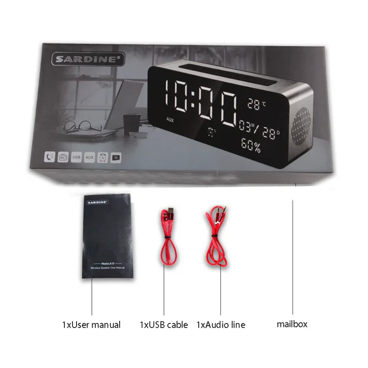 Сардины Колонка с беспроводным каналом блютус 5000 мАч портативный цифровой