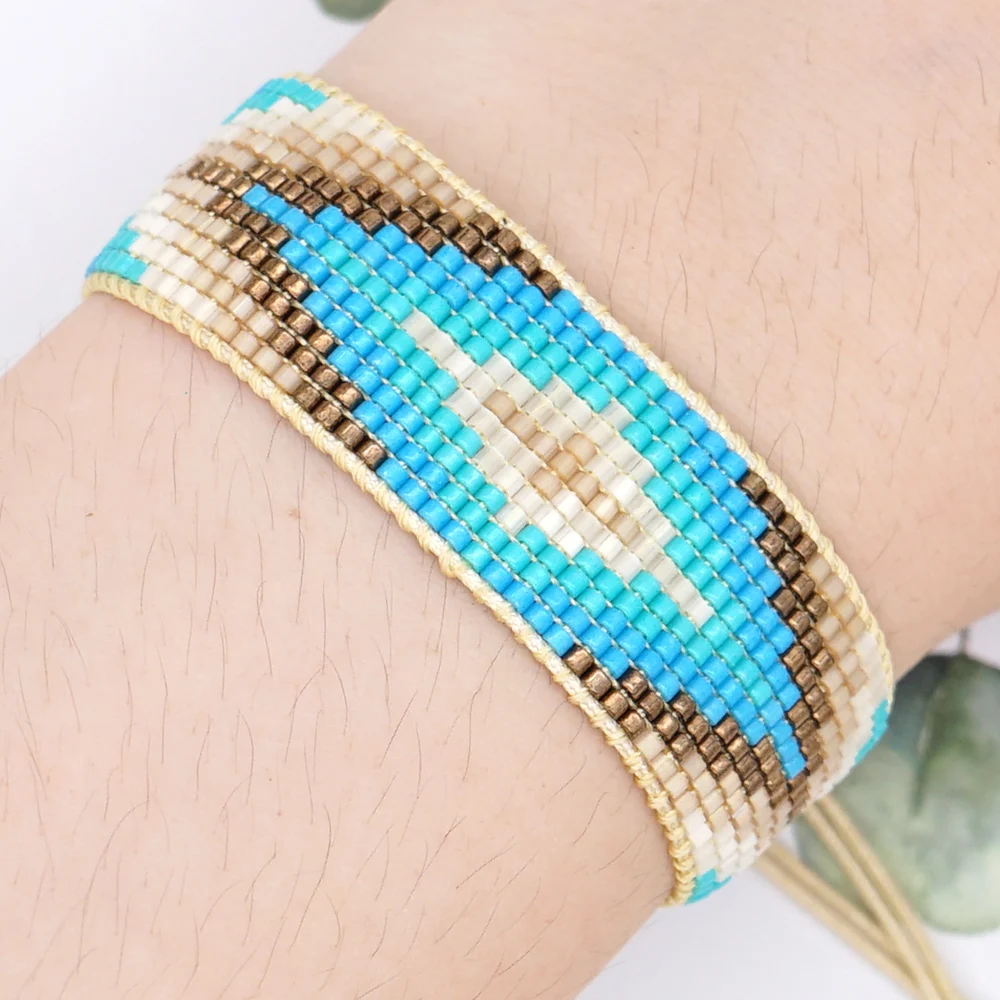 

Go2Boho 2021 Miyuki Evil Eye Bracelet Boho Gift Mexican Fashion Pulseras Jewellery Friends Gift Bracelets Handmade Jewelry