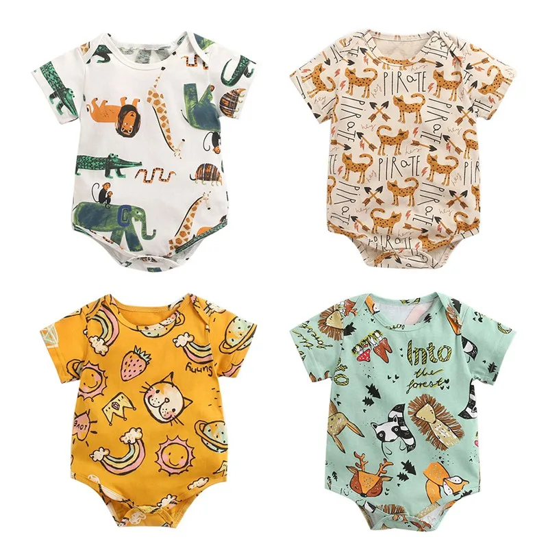 Хлопковый комбинезон для новорожденных девочек 0 24 месяцев|Ромперы| |