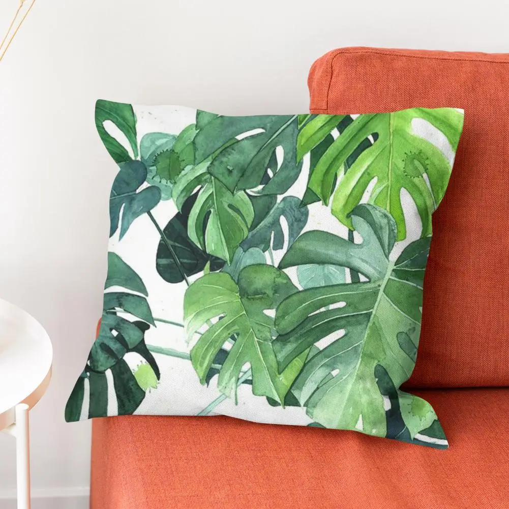 

Easy Care Cushion Case Long Lasting Hidden Zipper Delicate Vintage Art Tree Floral Printed Cushion Sofa Slipcover