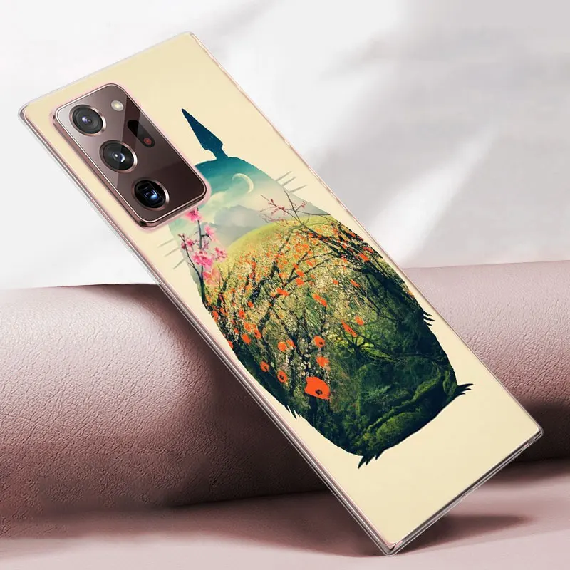 anime studio ghibli totoro soft phone case for samsung galaxy note 20 ultra 10 9 s20 fe s10 lite s10e s9 s8 plus silicone cover free global shipping