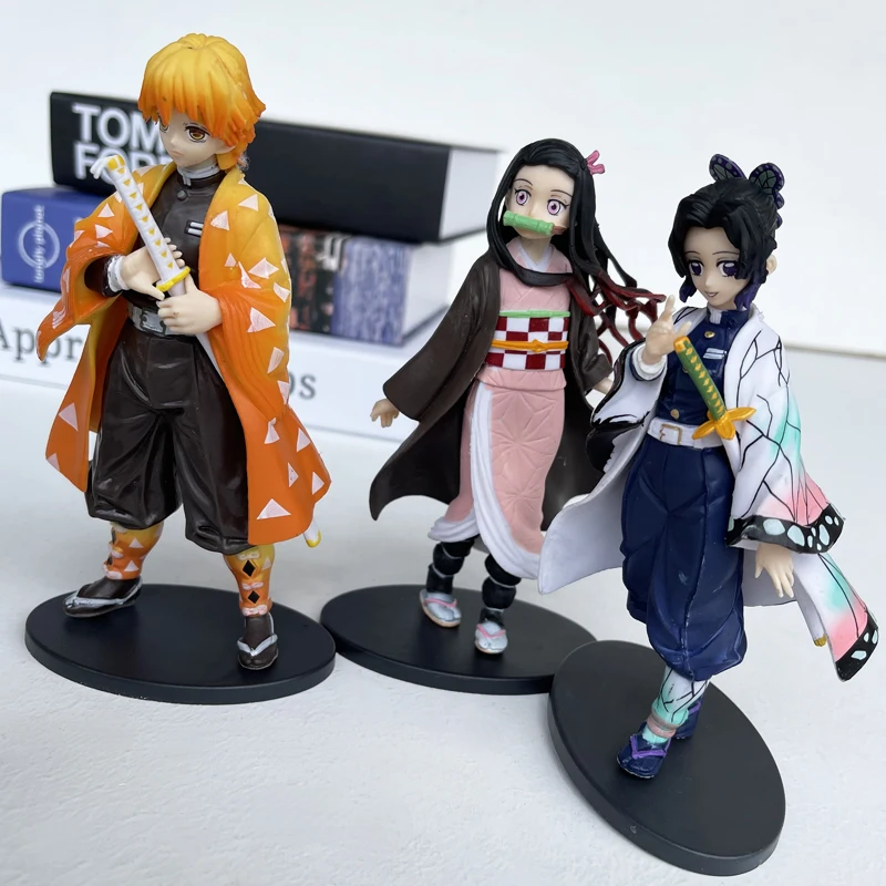 

Demon Slayer Figure Toy Kamado Nezuko Kamado Tanjirou Agatsuma Zenitsu Hashibira Inosuke PVC Anime figures Model toys