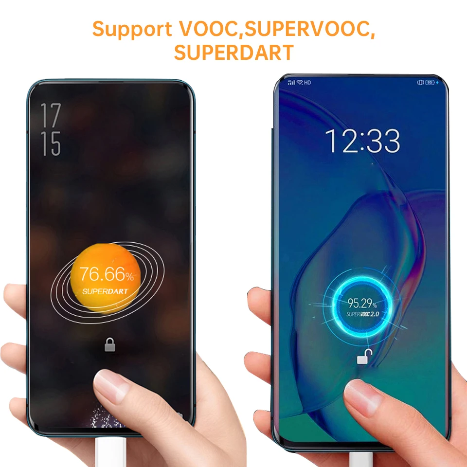 Супербыстрый зарядный кабель USB Type-C 66 Вт 6 А стандартный провод для Huawei P30 pro