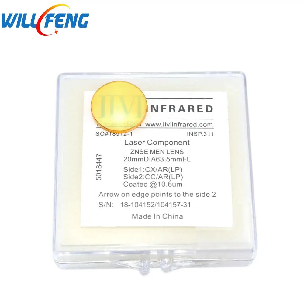 Будет флуоресцентная линза для лазерной гравировки Co2 диаметр фокуса 20 мм Длина