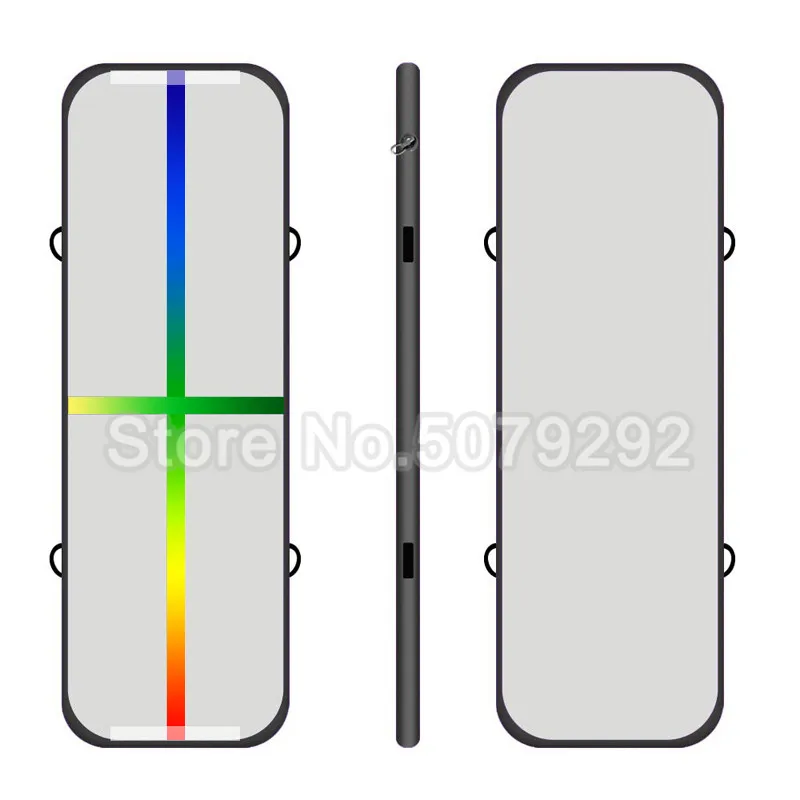 balck rainbow line Надувной гимнастический коврик розового цвета с насосом,, 3 м, воздушная дорожка для спортзала, DWF, для домашнего использования, надувная воздушная дорожка, большая скидка - Цвет: balck rainbow line