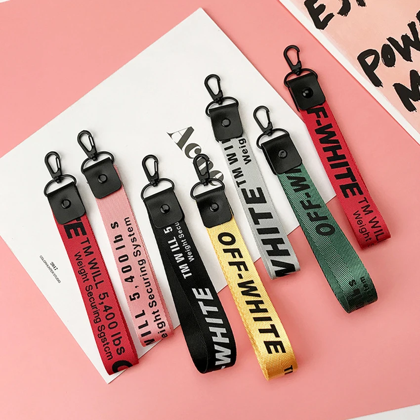 Off White брелок для женщин лента porte clef чехол телефона llaveros sleutelhanger chaviro portachiavi |