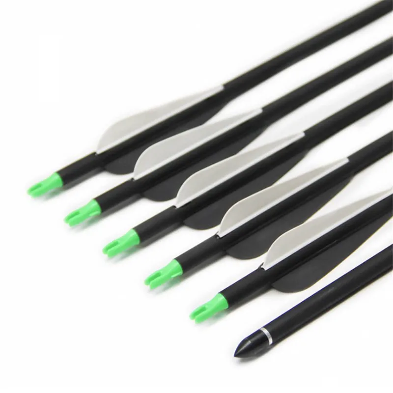 

Bow and Arrow 6/12/24Pcs Mix Carbon Arrow Spine 500 OD 7.6mm for Compound Bow Recurve Bow Archery Hunting