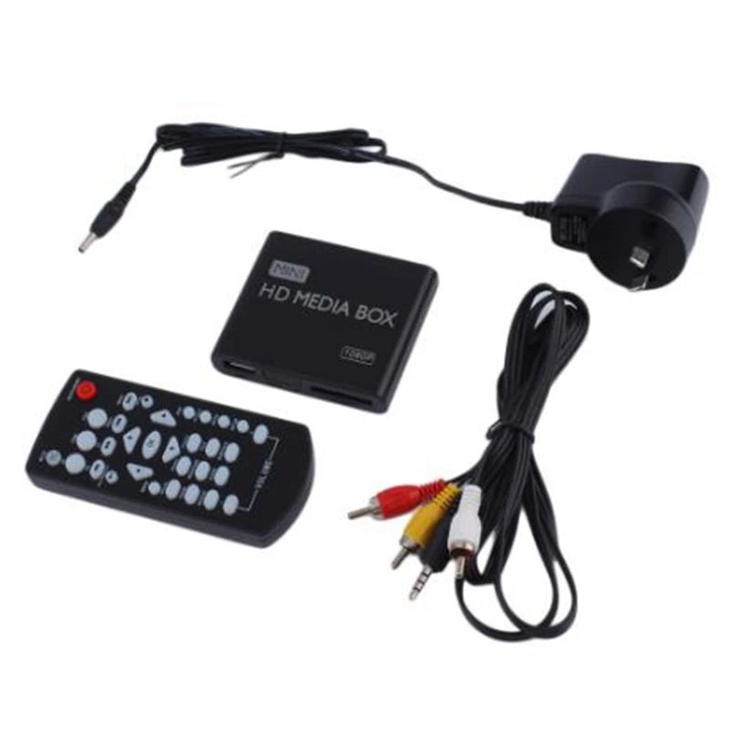 Мини медиаплеер 1080P Жесткий диск медиабокс TV Box видео мультимедийный плеер US Plug |