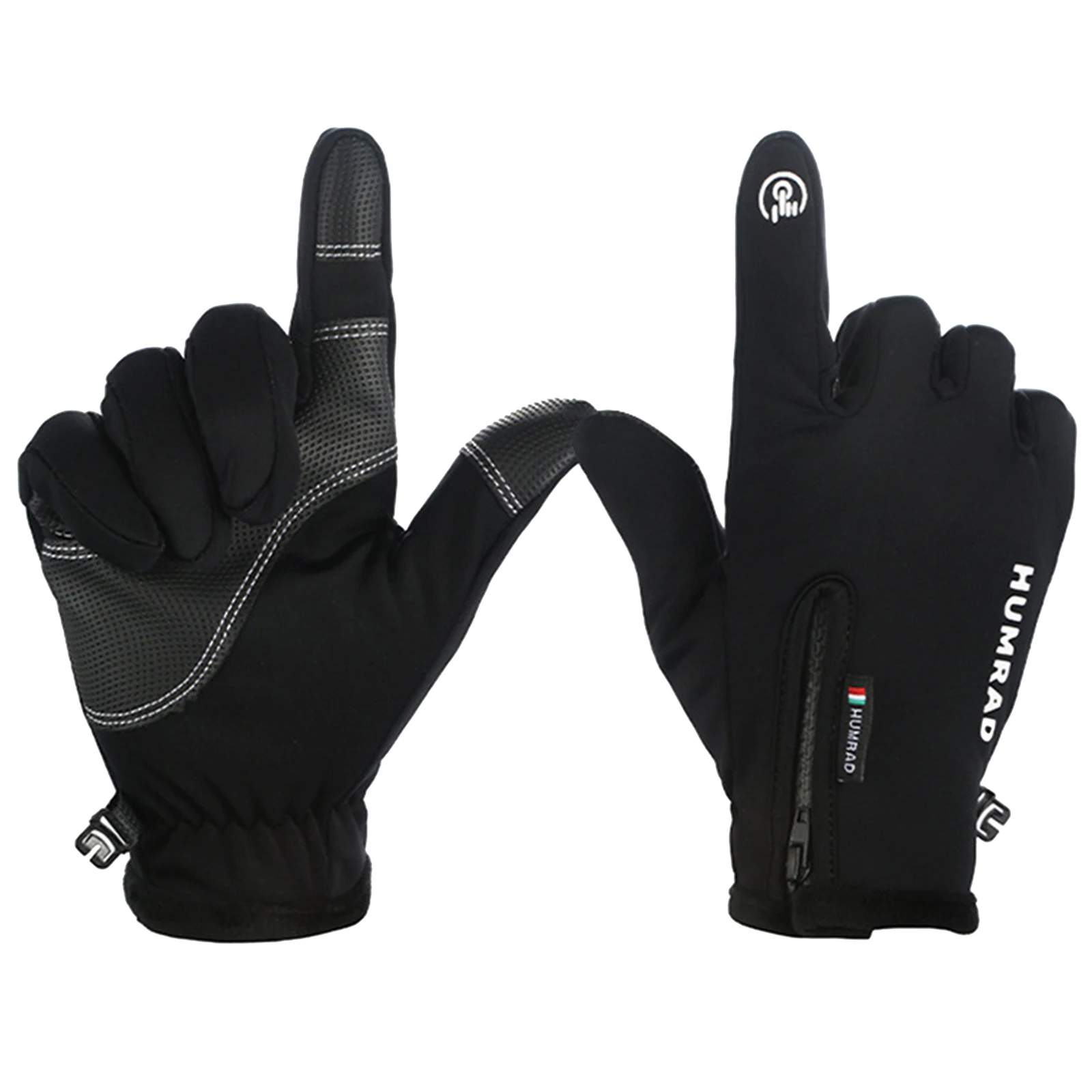 Men's Gloves Waterproof Thickened Winter Polar Fleece Letter Patterns Cycling Skating Skiing Riding Equipment | Аксессуары для