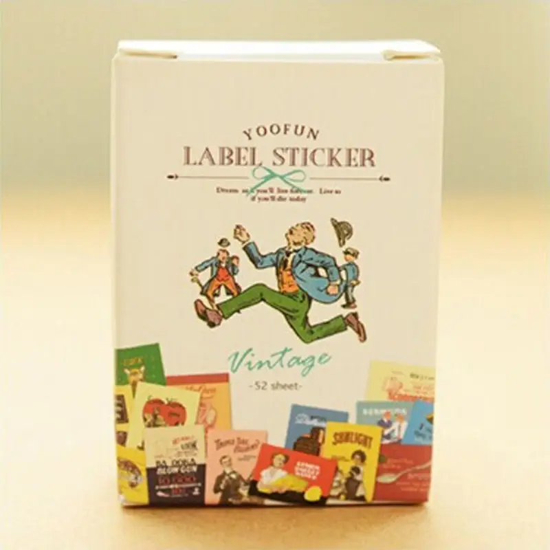 

Cute Pattern Paper Sticker Sticky Decoration Decal Diy Album Diary Material Escolar Kawaii Scrapbooking Stickers 52 Pcs / Pack