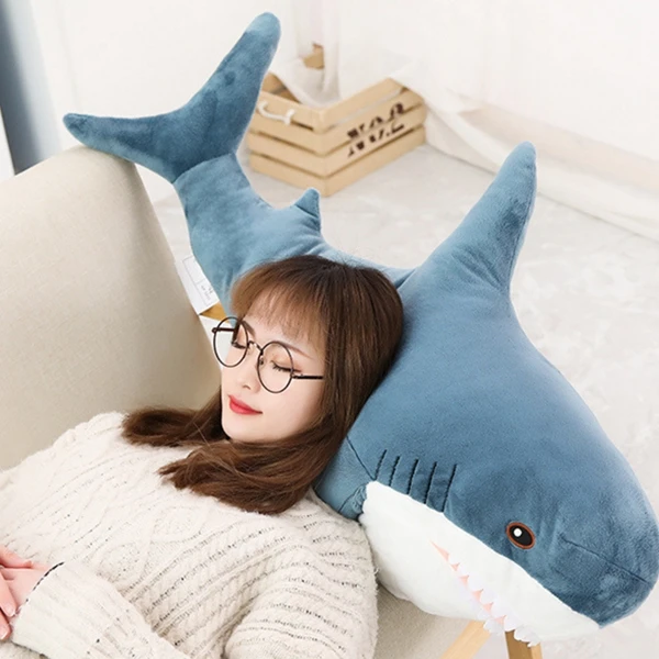 80 см Акула Мягкие игрушки для детей Новая креативная Кукла мультфильм kawaii