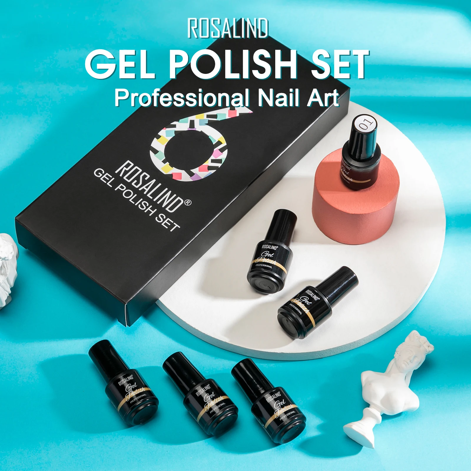 Набор гель-лаков для ногтей ROSALIND гибридный лак маникюра блестящий Гель-лак