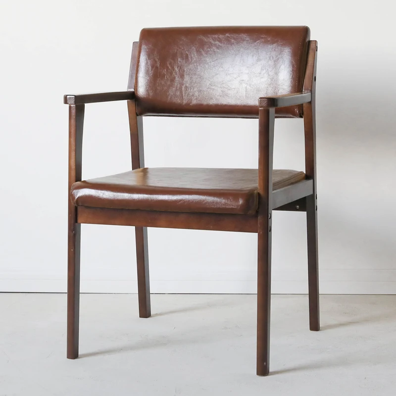 Обеденный стул из цельного дерева nordic с обивкой ткани спинка кресла простой дом