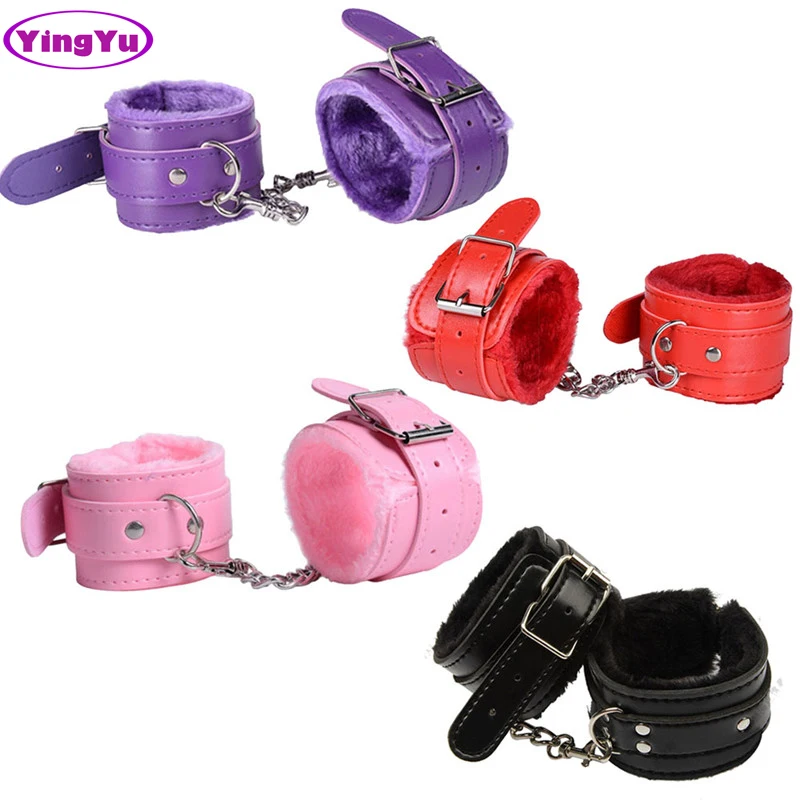 Exotic Accessories Adjustable PU Leather Plush Hand Cuffs Ankle Handcuffs For Sex Bdsm Toys Restraints Bondage Adult Games | Красота и