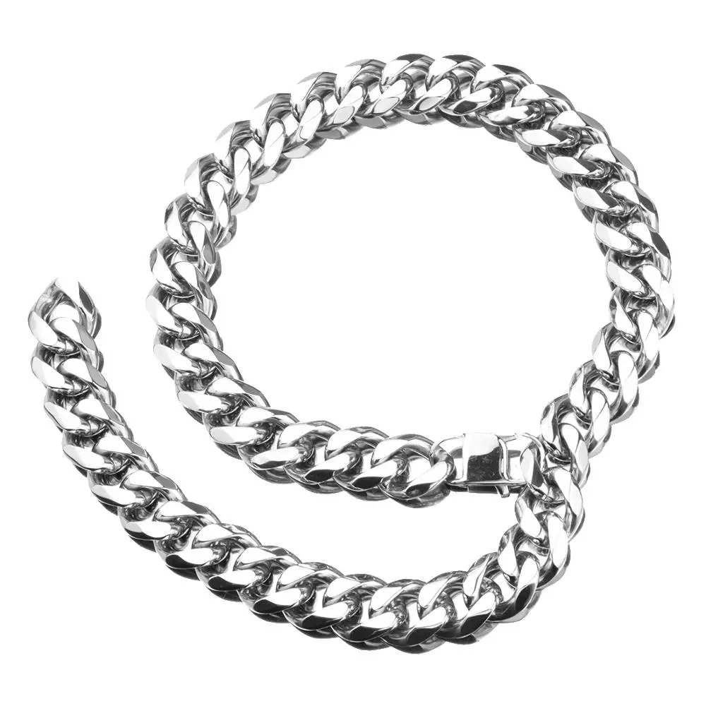 Цепочка Майами из кубинской цепи в стиле хип хоп ожерелье нержавеющей стали