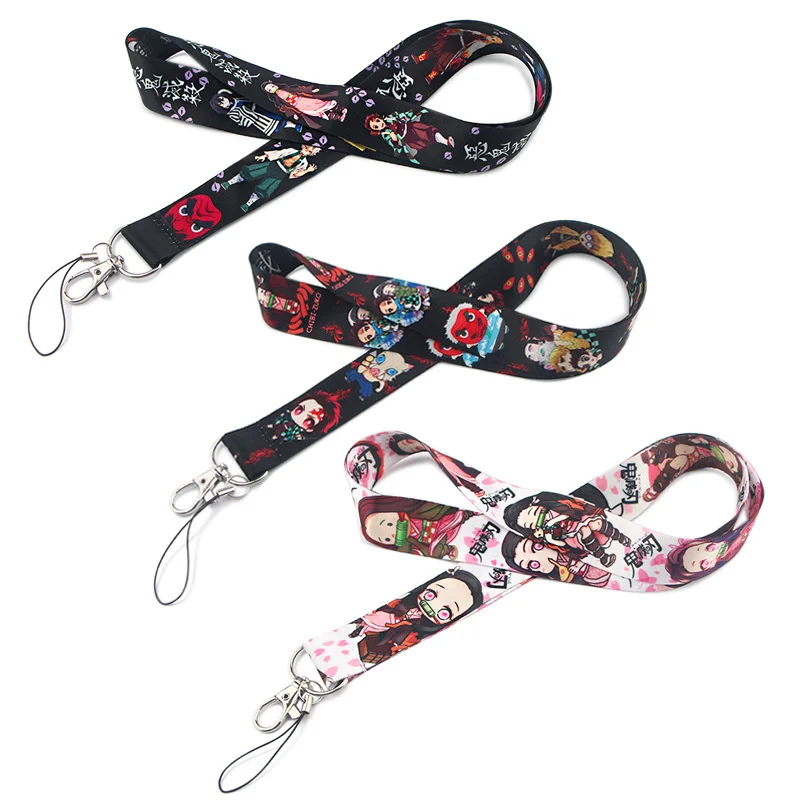

CHSXY-Animated Cartoon Printing Key Lanyard Car KeyChain ID Card Pass Gym Mobile Phone Badge Kids KeyRing Holder Jewelry