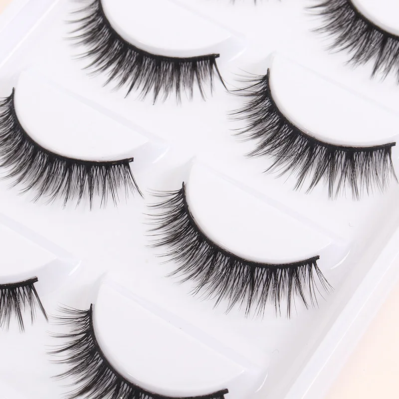 

5 пар, накладные ресницы из натуральной мягкой черной норки