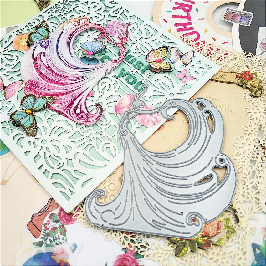 Металлические режущие штампы для скрапбукинга Хэллоуин Рождество Павлин