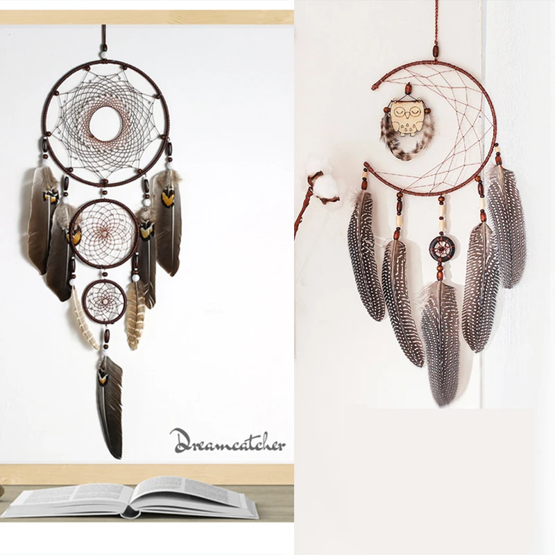 

Нордический Ловец снов, украшение комнаты ручной работы, оригинальные поделки с пятью кольцами, Ловец снов, украшение, подарок для женщин