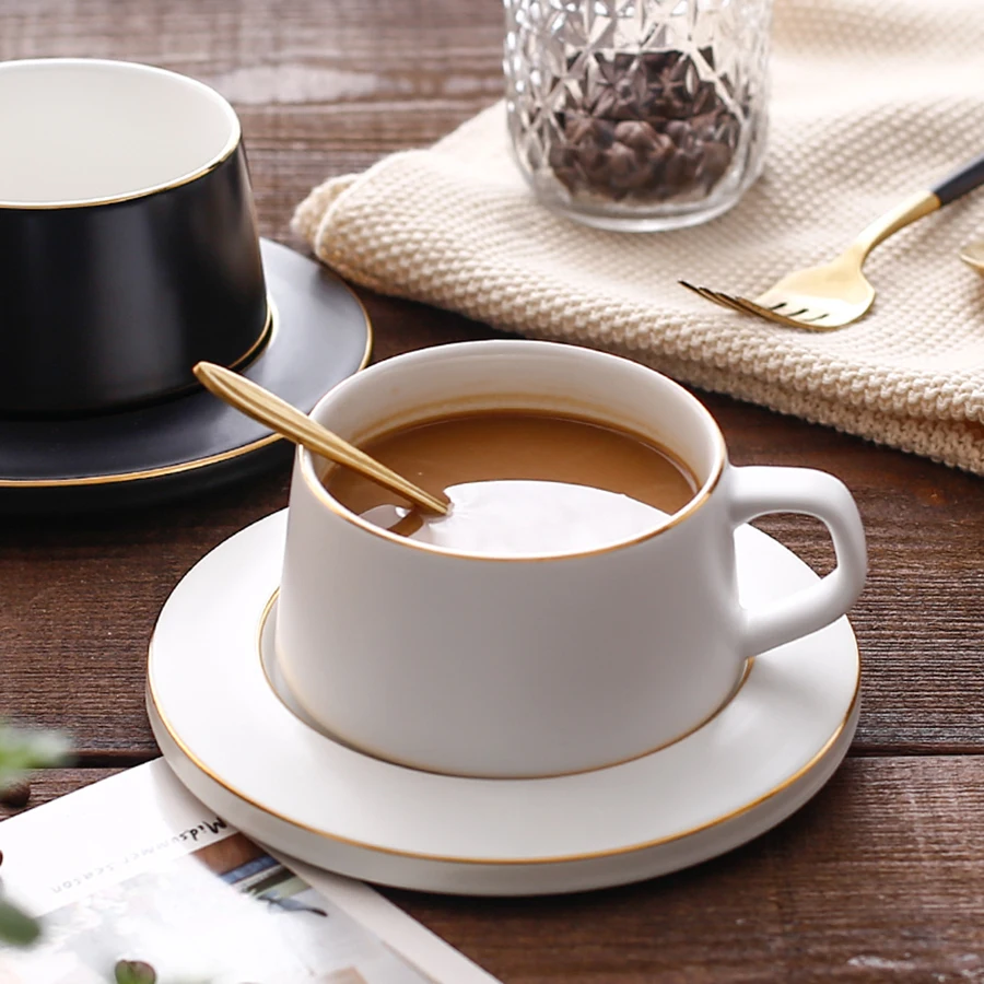 Чайные чашки в скандинавском стиле многоразовая кофейная чашка комплекте для