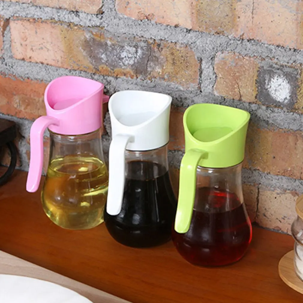 250 мл стеклянные бутылки для масла Авто Флип соевый соус уксус приправа бутылка