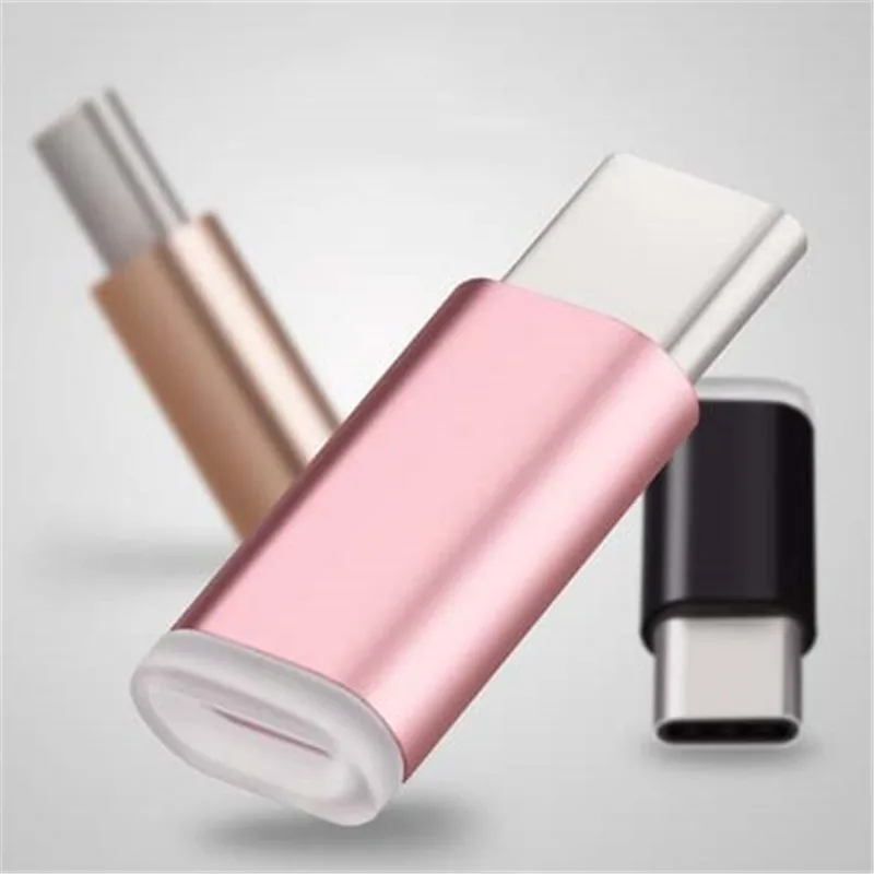 Цветной микро-USB разъем на Type-c Штекер кабель адаптер зарядное устройство