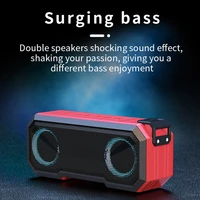 wireless bluetooth speaker ipx7 waterproof outdoor soundbar colorful luminous speaker with 3000mah power bank subwoofer boombox