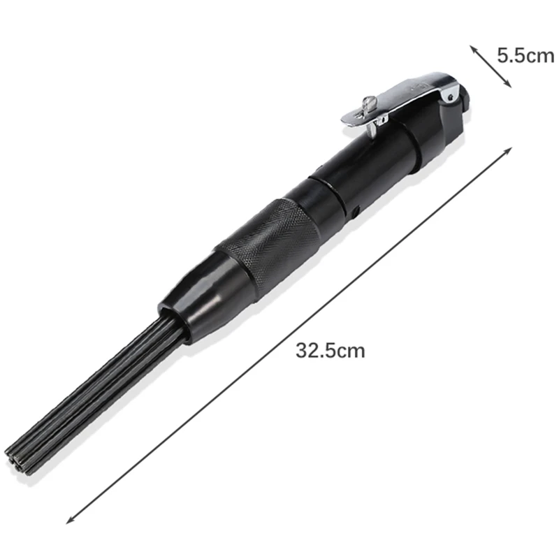 

New Needle Scaler Removing Rust Slag Tool Air Pneumatic Rust Corrosion Slag Remove Deburring Cleaning Tool With 12x Needles