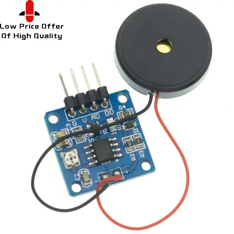 Пьезоэлектрический ударный датчик Вибровыключатель с пластиной для Arduino 51 UNO