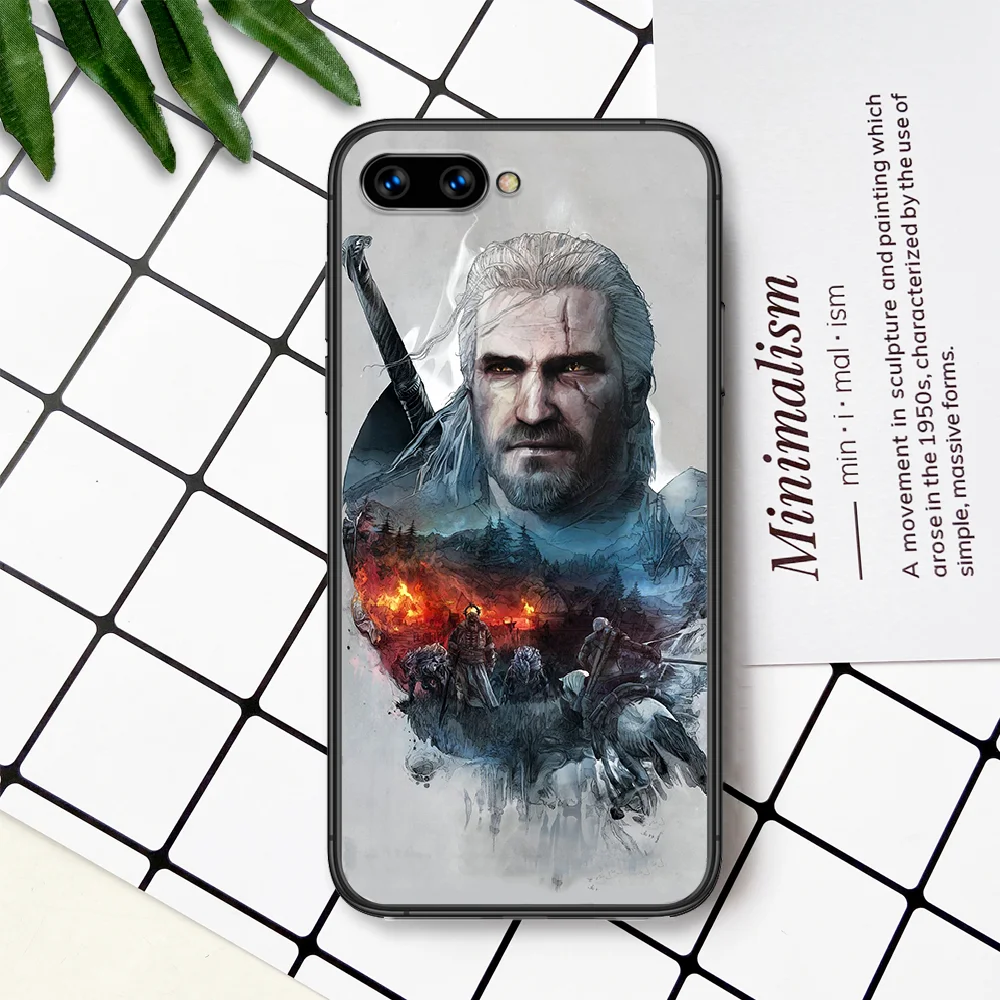 

Witchers Game Phone Case For Huawei Honor 6A 7A 7C 8 8A 8X 9 9X 10 10i 20 Lite Pro Play black Hoesjes Tpu Cell 3D Etui Fashion