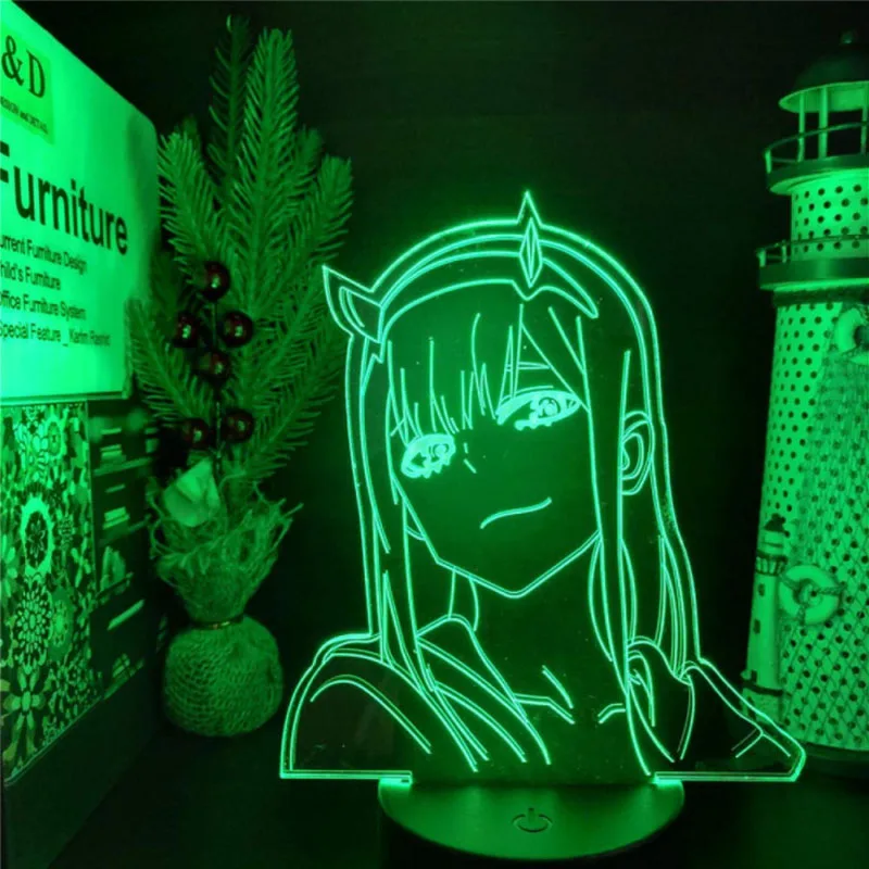 

Anime 3d Lamp Zero Two Figure Nightlight Kids Child Girls Bedroom Decor Light Manga Gift Night Light Lamp Darling In The Franxx