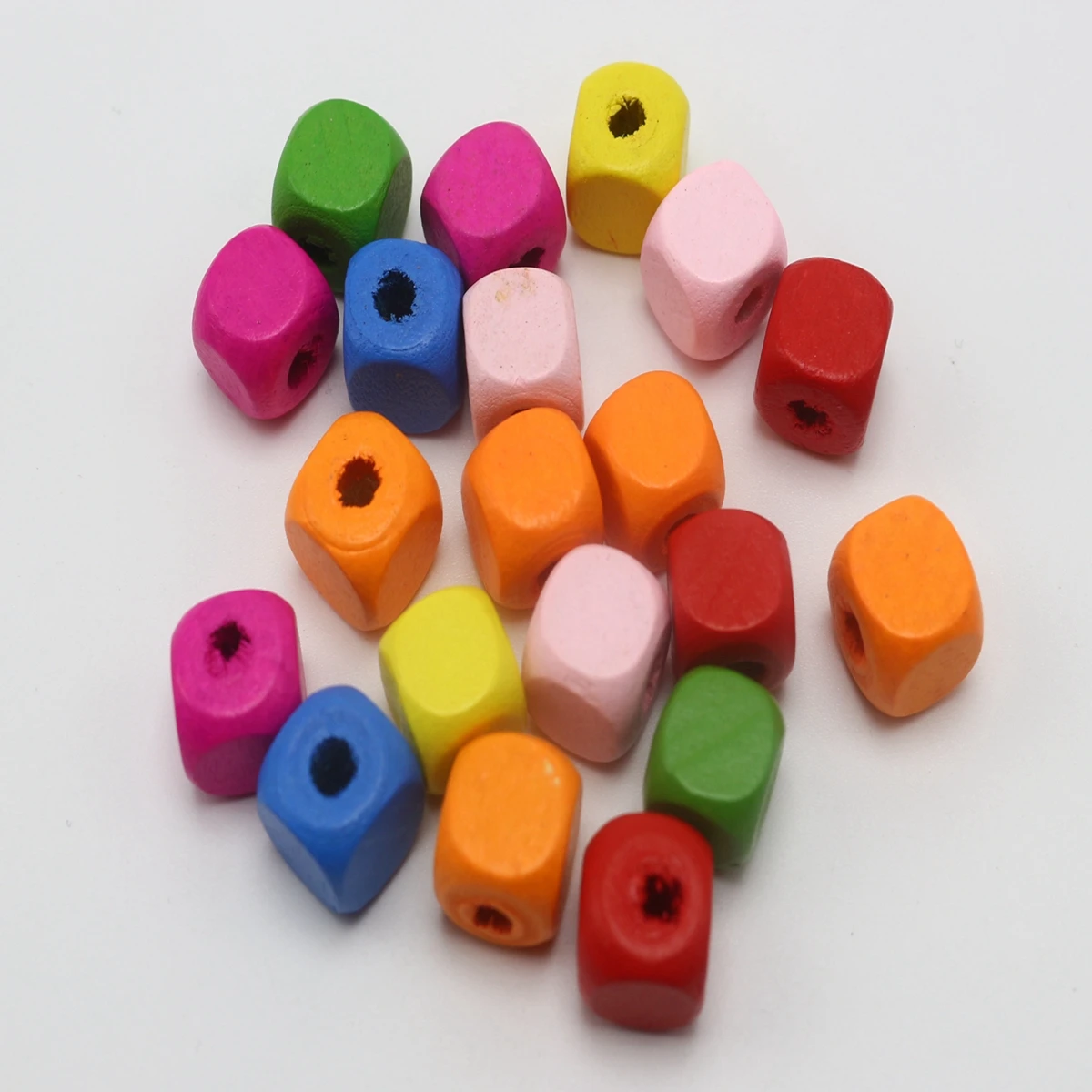 100 Смешанные яркие разноцветные 10 мм фотообои ~ деревянные бусины | Дом и сад