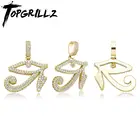 TOPGRILLZ ожерелье с подвеской в виде глаза Гора с теннисной цепочкой золотого цвета с кубическим цирконием в стиле хип-хоп рок, модные ювелирные изделия, подарок