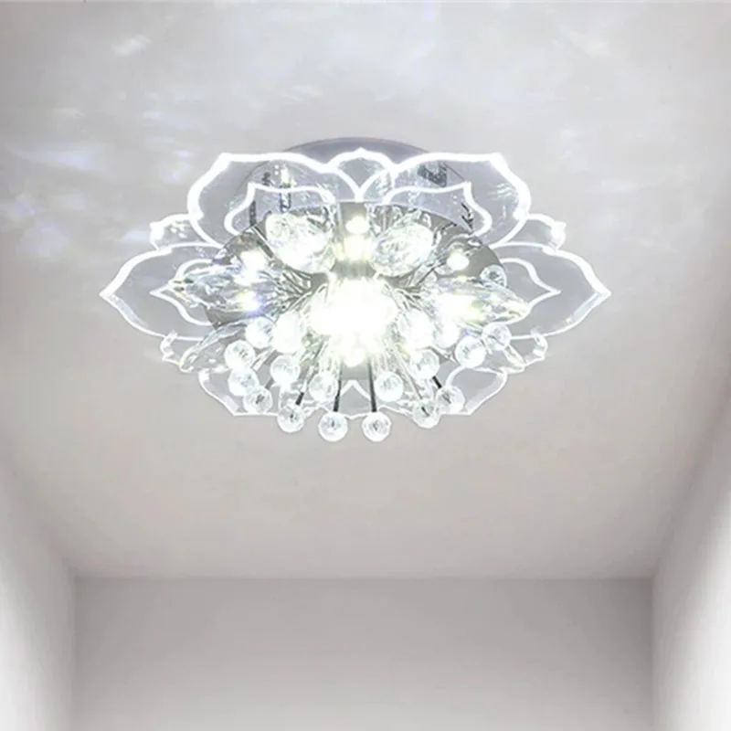 

LED Crystal Ceiling Light Modern Flower Shape Ceiling Lamp for Hallway Living Room Lamp Bedroom Kitchen Entrance Corridors Light