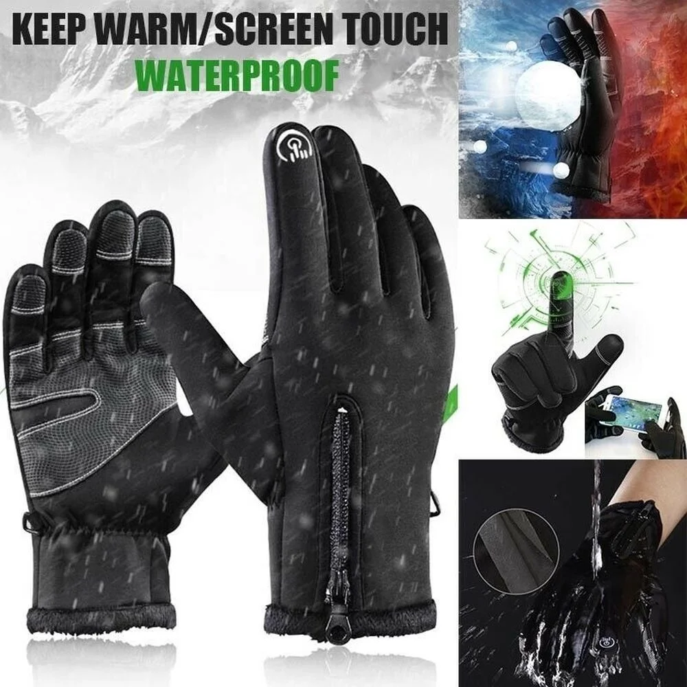 

Unisex Winter Fleece Thermal Warm Touch Screen Gloves Outdoor Sports Windproof Riding Bicycle Motorcycle Skiing Climbing Gloves