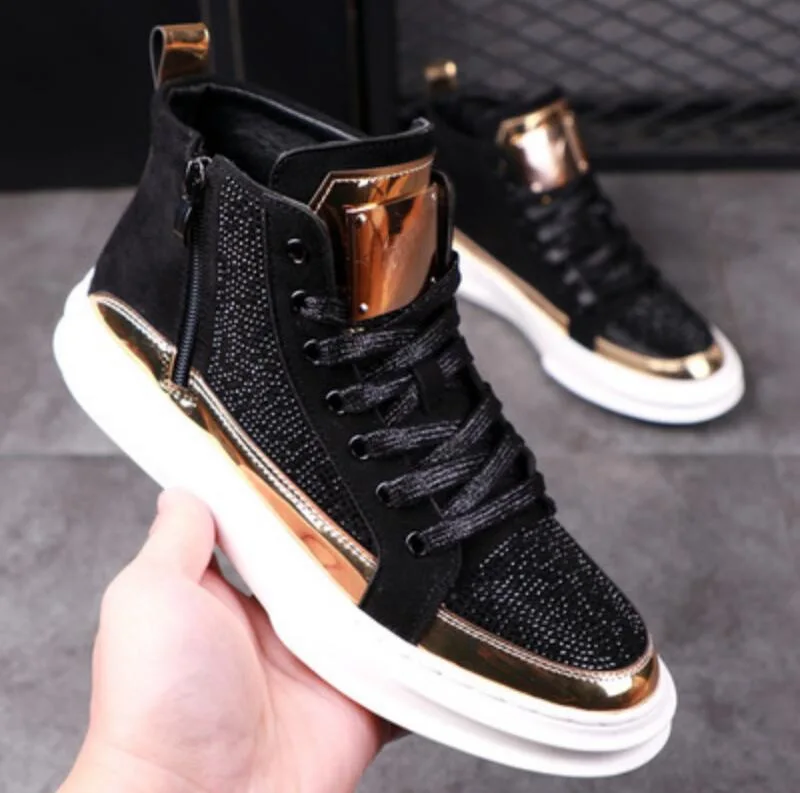 Роскошные Дизайнерские повседневные туфли со стразами Высококачественные с