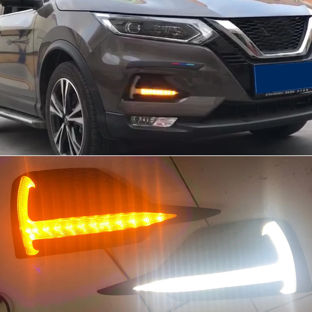 Автомобильные светодиодные дневные ходовые светильник CSCSNL 1 пара для Nissan Qashqai 2019