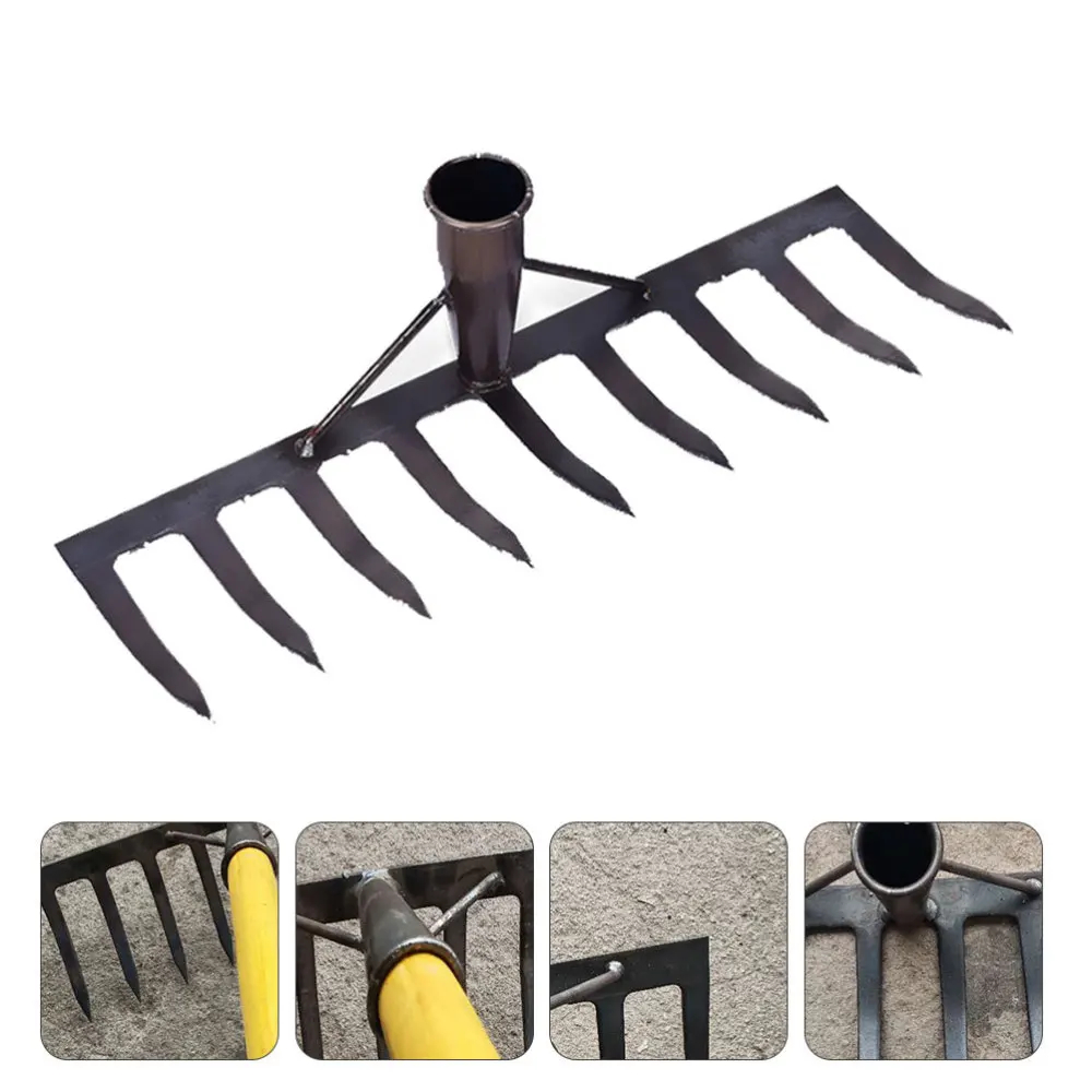 

1Pc Agricultural Tool Soil Loosen Rake Garden Grass Nail Rake Hoe Head Only