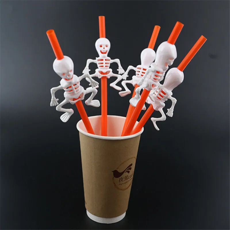 

5Pcs/set Halloween Pumpkin Ghost Straw Halloween Decoration Straws Halloween Party Supplies Halloween Decorations for Home-S