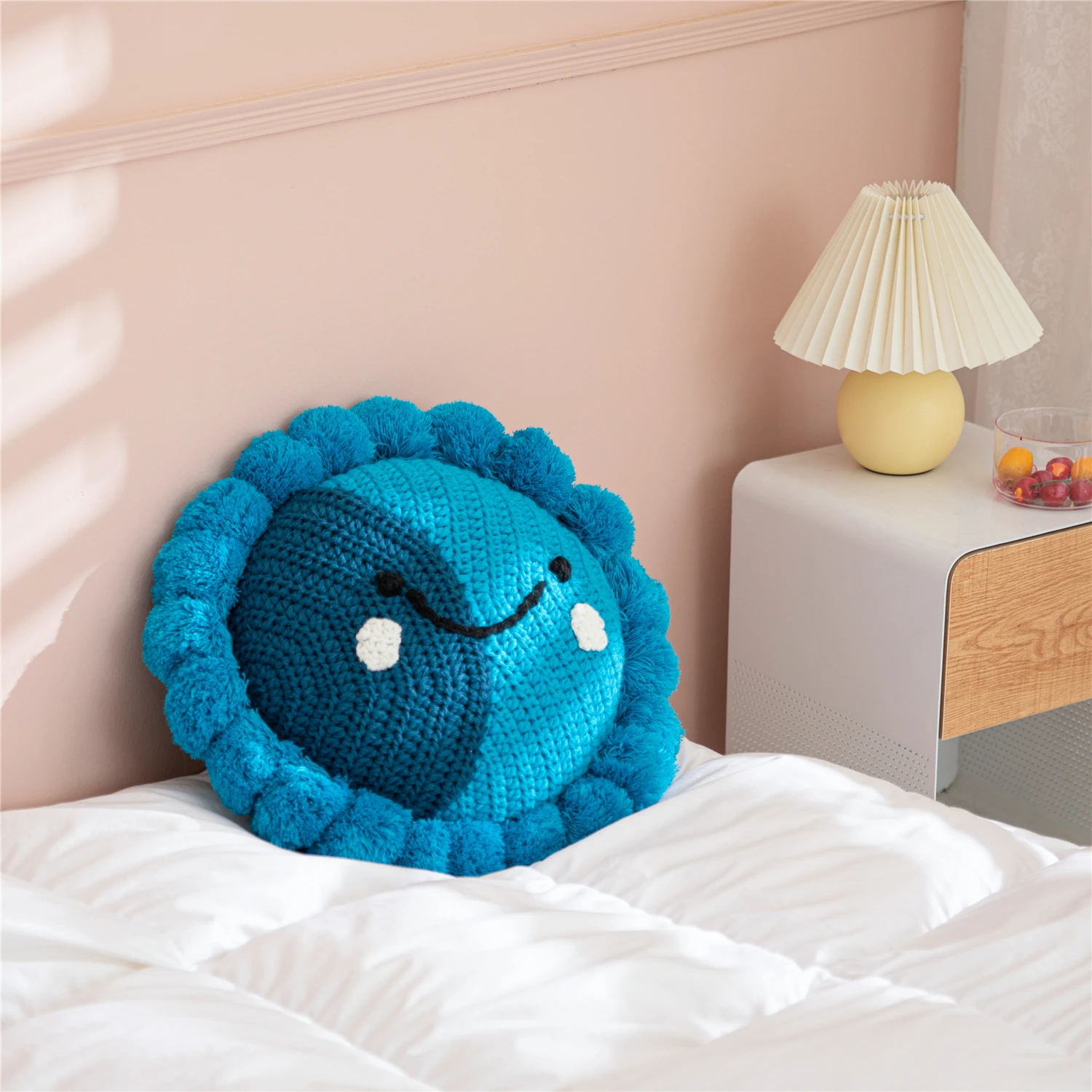 

Декоративная подушка на спинку сиденья, с милым мультяшным подсолнухом Регина милый мультяшный подсолнух Tassel подушка ручной вязаной вязан...