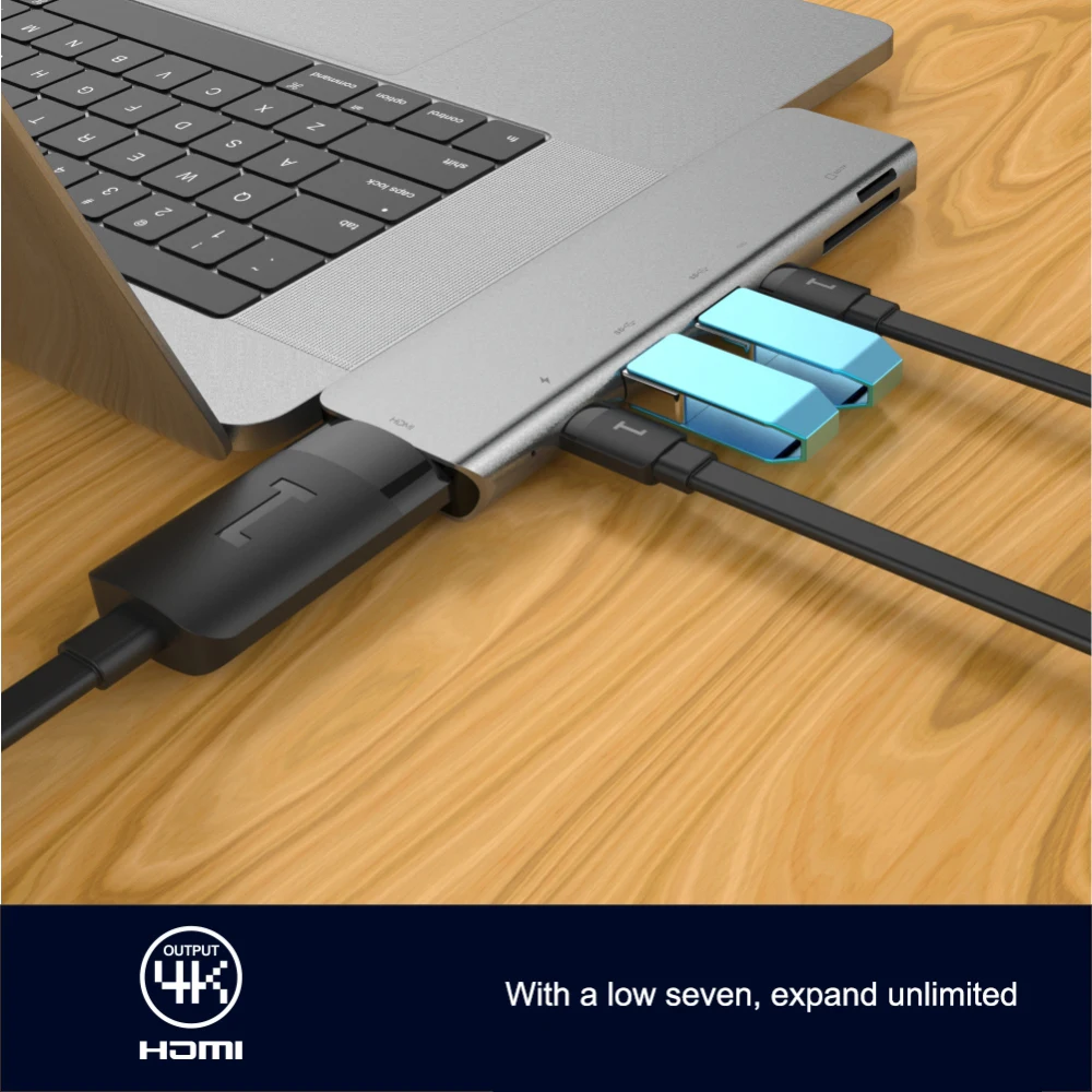 USB 3.0 Type-C адаптер 7 в 2 C концентратор 3 0 TF SD ридер слот PD компактный легкий c