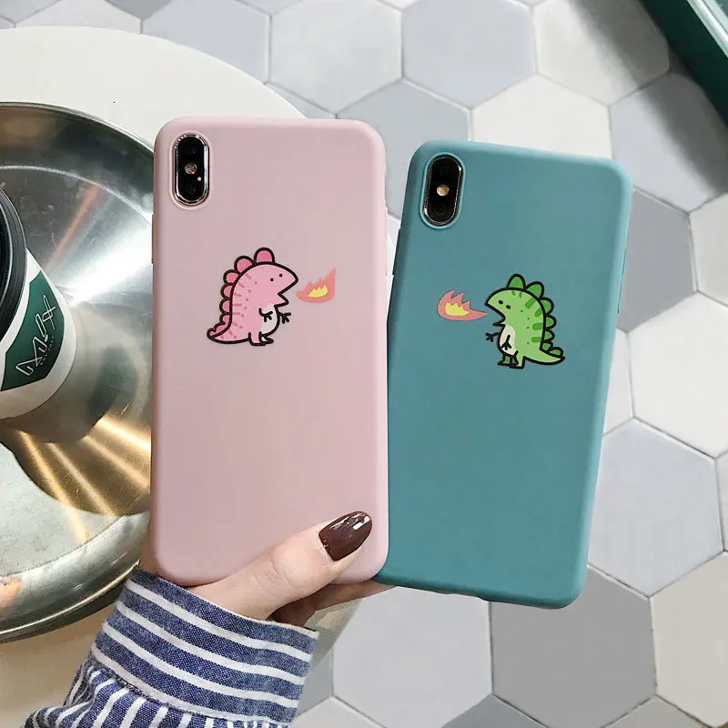 Spitfire маленький динозавр чехол для телефона iPhone11 X XS XR XSMax 8 7 6S PluS матовый мягкий